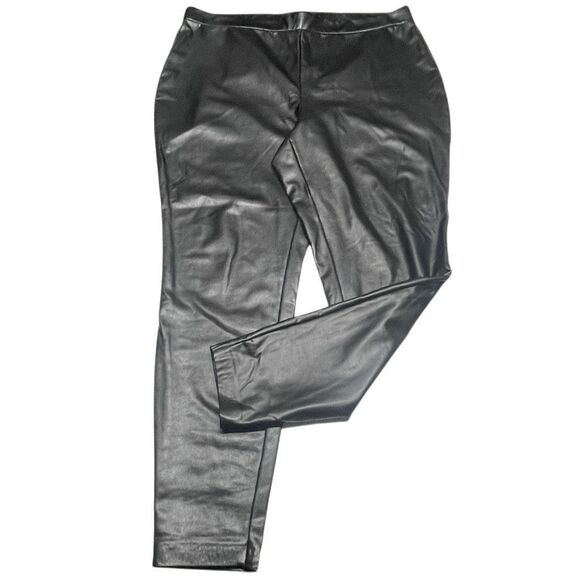 Eloquii Black Faux Leather Leggings N0469 - Picture 2 of 7